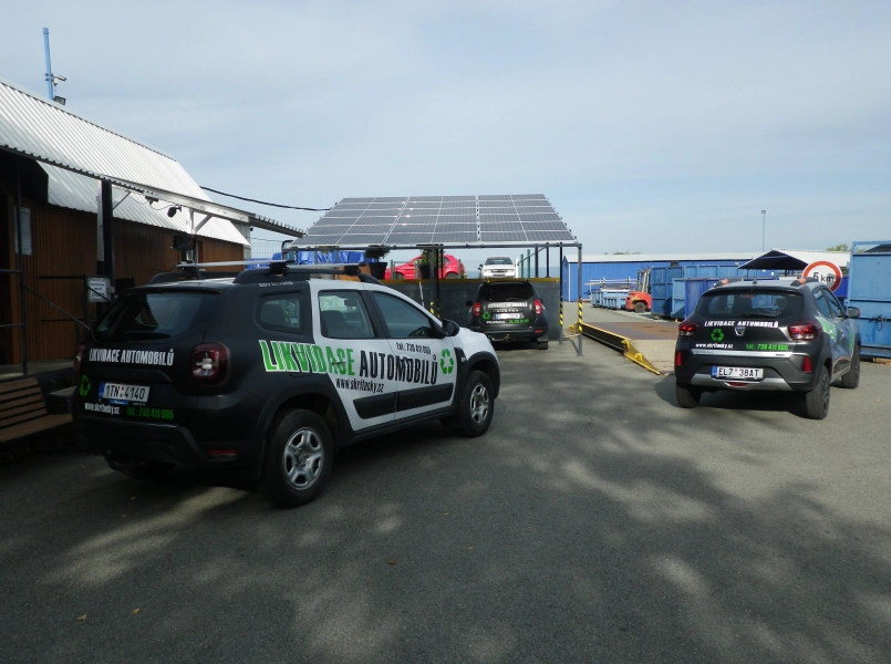 Hydraulická ruka při práci